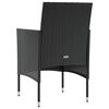 vidaXL Salon de jardin 8 pcs avec coussins r&eacute;sine tress&eacute;e noir