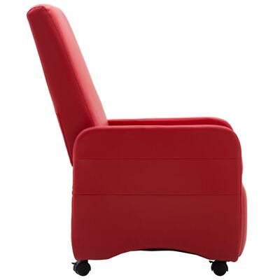 vidaXL Fauteuil Inclinable Rouge Similicuir