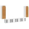 vidaXL Ensemble de meuble TV mural 4 pcs Blanc Bois d'ing&eacute;nierie