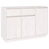 vidaXL Buffet blanc 110x34x75 cm bois massif de pin
