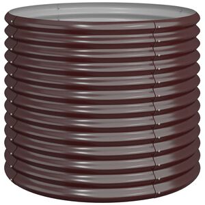 vidaXL Jardini&egrave;re de jardin Acier galvanis&eacute; 80x80x68 cm Marron