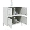 vidaXL Buffet blanc 68x39x79 cm acier