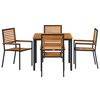 vidaXL Ensemble de salle &agrave; manger pour jardin 5 pcs Noir et Marron