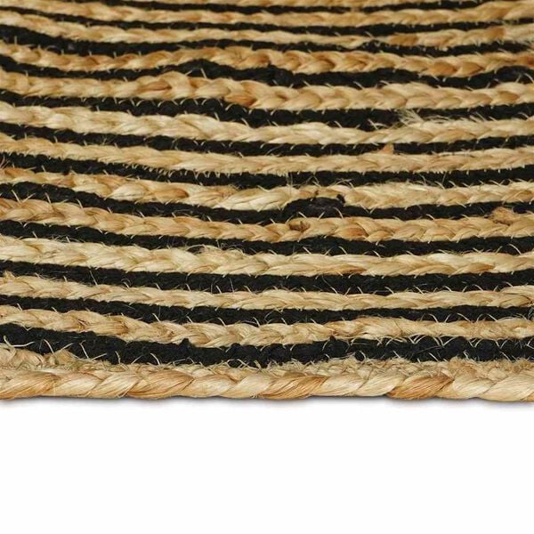 vidaXL Tapis Naturel et Noir 140 x 200 cm Jute