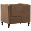 vidaXL Fauteuil marron aspect de daim tissu