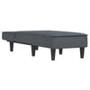 vidaXL Chaise longue gris fonc&eacute; velours
