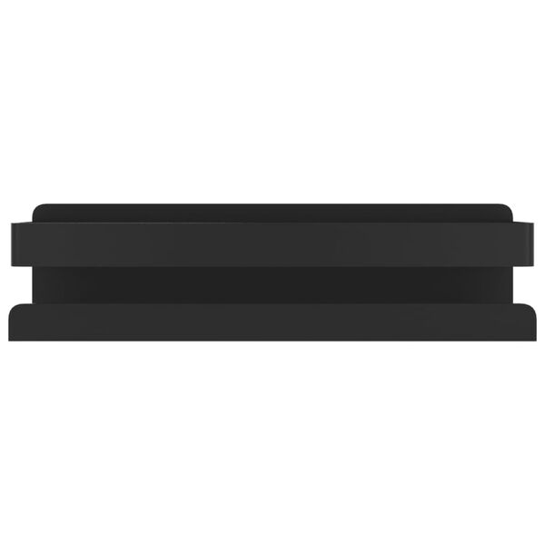 vidaXL Étagère de douche noir mat acier inoxydable 304 brossé