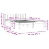 vidaXL Cadre de lit sans matelas bois massif 160x200 cm