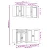 vidaXL Ensemble d'armoires de cuisine 4 pcs Kalmar bois d'ing&eacute;nierie