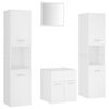 vidaXL Ensemble de meubles de salle de bain Blanc Agglom&eacute;r&eacute;