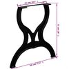 vidaXL Pied de table de salle &agrave; manger 2 pcs Cadre en X Fonte