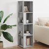 vidaXL Armoire d'angle Sonoma gris 33x33x132 cm Bois d'ing&eacute;nierie