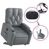 vidaXL Fauteuil inclinable &eacute;lectrique gris similicuir