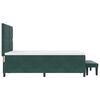 vidaXL Lit &agrave; ressorts avec matelas Vert fonc&eacute; 160 x 200 cm Velours