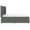 vidaXL Lit &agrave; ressorts avec matelas Gris 180 x 200 cm tissu