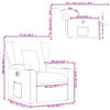 vidaXL Fauteuil inclinable &eacute;lectrique Cr&egrave;me Similicuir