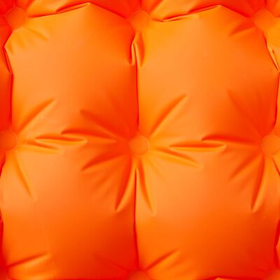 vidaXL Matelas de camping autogonflant avec oreiller 1 personne orange