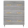 vidaXL Buffet haut Sonoma gris 69,5x34x180 cm Bois d'ing&eacute;nierie