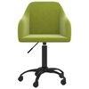 vidaXL Chaises pivotantes &agrave; manger lot de 6 vert clair velours