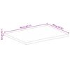 vidaXL Dessus de table &agrave; bord vivant 70x60x3,8 cm bois massif manguier
