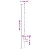 vidaXL Poteau de cl&ocirc;ture. 5 pcs Gris 140 cm Acier