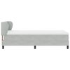 vidaXL Lit &agrave; ressorts avec matelas Gris clair 90 x 190 cm Velours