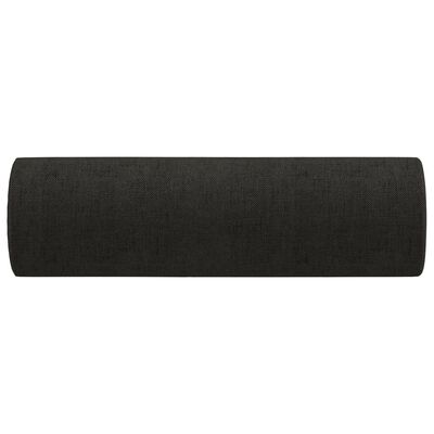 vidaXL Coussins décoratifs lot de 2 Noir Ø15x50 cm Tissu