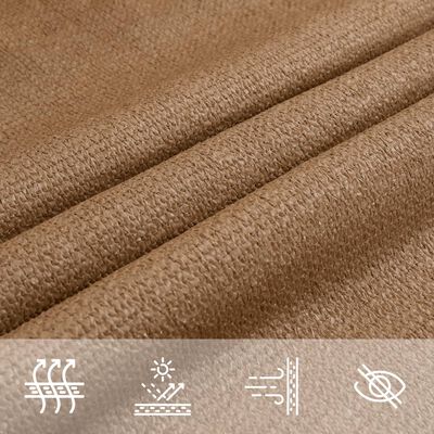 vidaXL Voile d'ombrage 160 g/m² Taupe 3x4x5 m PEHD