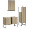 vidaXL Ensemble d'armoires de salle de bain 3 pcs ch&ecirc;ne sonoma