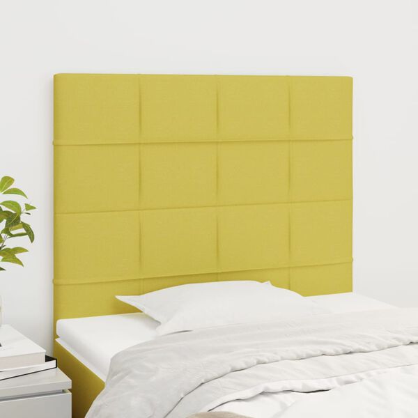 vidaXL T&ecirc;te de lit Vert 80x5x118/128 cm Tissu