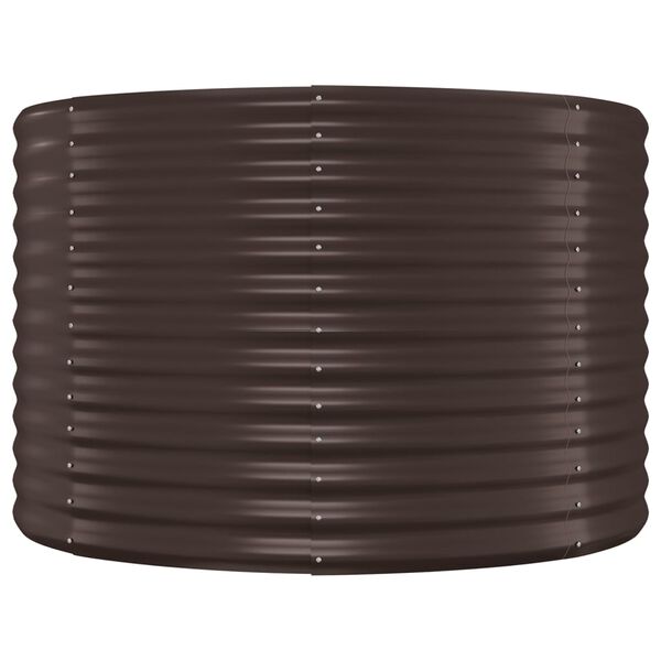 vidaXL Lit surélevé de jardin Acier enduit de poudre marron