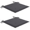 vidaXL Chaises de jardin et coussins anthracite lot de 2 Bois de teck