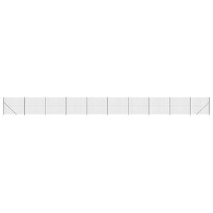vidaXL Cl&ocirc;ture en treillis m&eacute;tallique avec bride anthracite 1,4x25 m