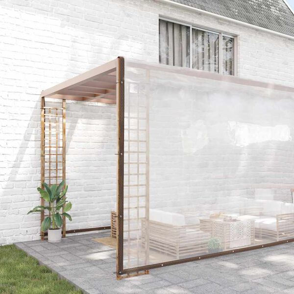 vidaXL Bâche transparente avec œillets 12x12 m polyéthylène