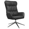 vidaXL Chaise de relaxation Noir Cuir v&eacute;ritable