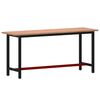 vidaXL &Eacute;tabli 180x55x81,5 cm bois massif de h&ecirc;tre et m&eacute;tal
