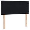 vidaXL Sommier &agrave; lattes de lit avec matelas noir 80x210 cm velours