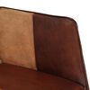 vidaXL Fauteuil avec repose-pieds Marron Cuir v&eacute;ritable et toile