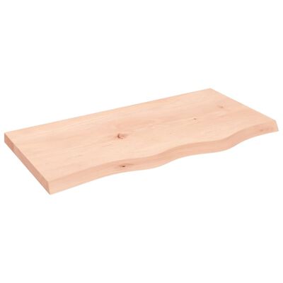 vidaXL Dessus de table 80x40x(2-4) cm bois de chêne massif non traité