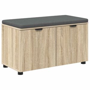 vidaXL Banc d'entr&eacute;e avec coussin Ch&ecirc;ne Sonoma 80 x 38 x 46 cm