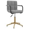vidaXL Chaises &agrave; manger pivotantes lot de 2 gris clair velours