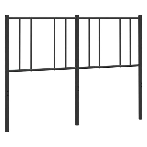 vidaXL T&ecirc;te de lit m&eacute;tal noir 160 cm