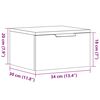 vidaXL Tables de chevet murales 2 pcs vieux bois 34x30x20 cm