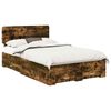vidaXL Cadre de lit Ch&ecirc;ne fum&eacute; 120 x 190 cm Bois d'ing&eacute;nierie