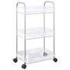 vidaXL Chariot de rangement &agrave; 3 niveaux transparent acrylique