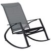 vidaXL Chaises &agrave; bascule de jardin lot de 2 Textil&egrave;ne Gris fonc&eacute;