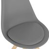 vidaXL Chaises pivotantes &agrave; manger lot de 6 gris PP