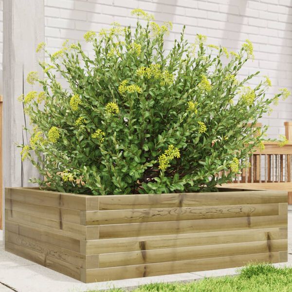 vidaXL Jardini&egrave;re 70x70x23 cm bois de pin impr&eacute;gn&eacute;