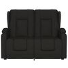 vidaXL Fauteuil de massage inclinable et porte-gobelets 2 places noir