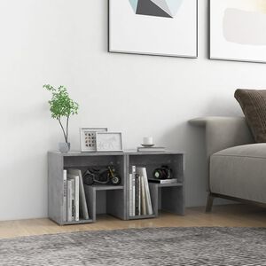 vidaXL Tables de chevet 2 pcs gris b&eacute;ton 40x30x40 cm bois d'ing&eacute;nierie